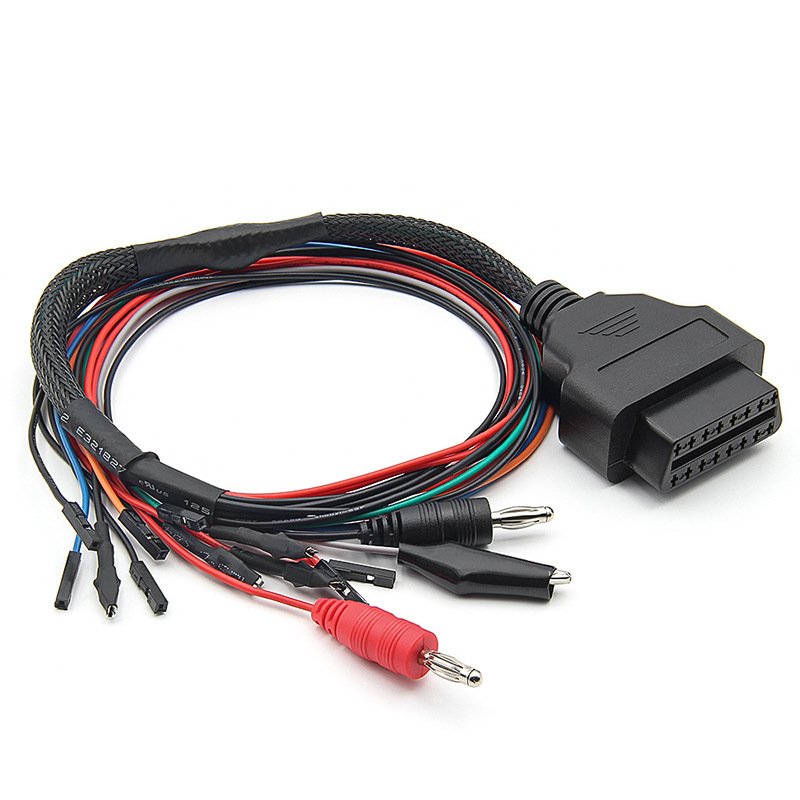 OBD 2 16pin Diagnostic ECU Bench Pinout MPPS V21 Breakout Tricore Cable With 12V Switch For Car Diagnostic Tool