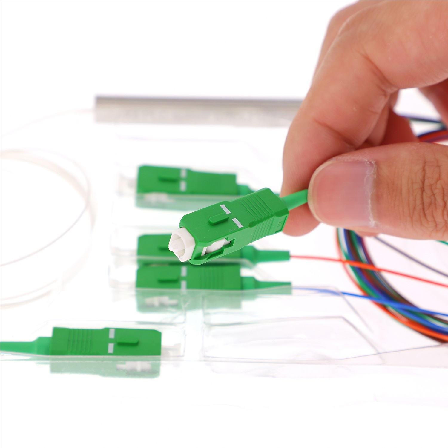 Factory 8 way Fiber optic PLC Splitter LGX Type Cassette PLC Splitter 1x8 with SC UPC/APC connector for fiber optic equipment