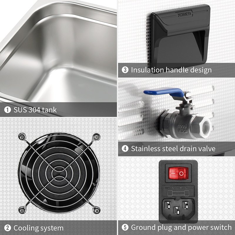 FD-040S Ultrasonic cleaning equipment FD-049S 10L 200W Denture Ultrasonic Lens Cleaner Household Ultrasonic Cleaners
