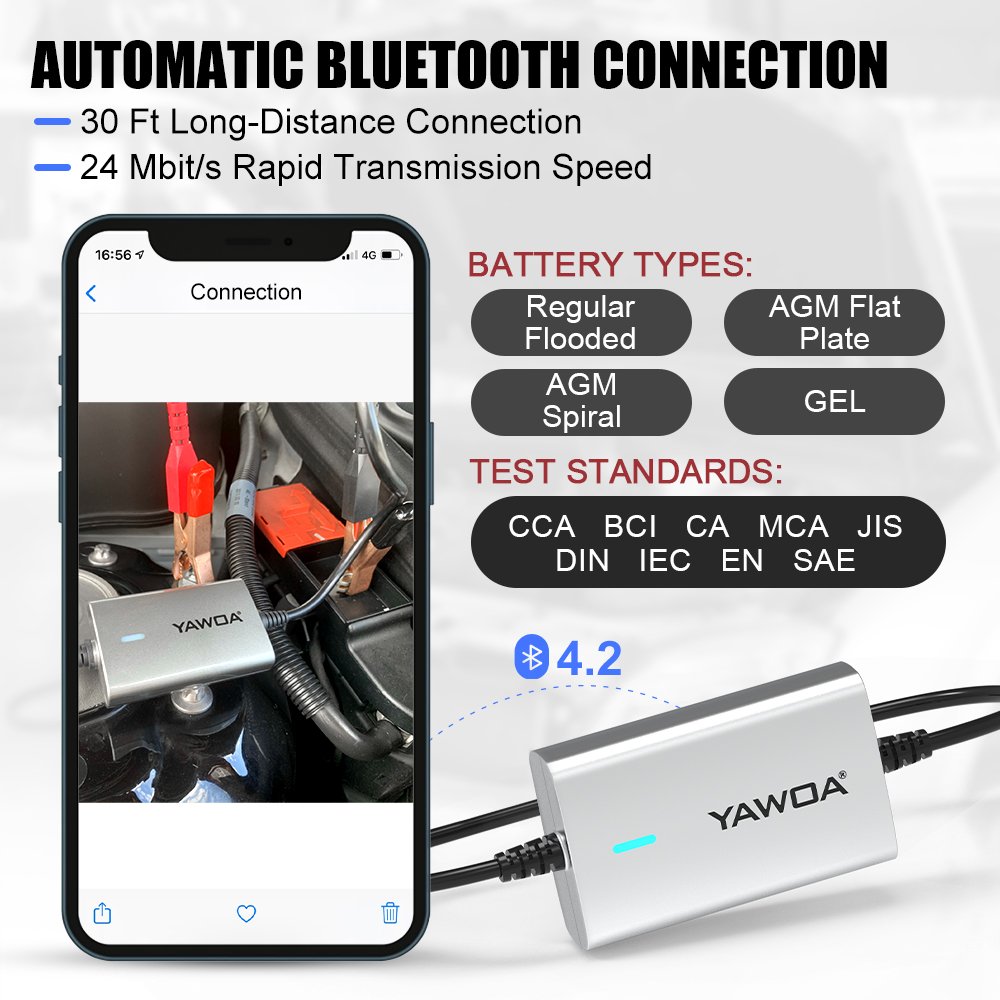 KINGBOLEN BM550 Car Battery Tester 6V 12V 24V 100-2000 CCA System Detect Auto Analyzer Car Battery Tool PK KW208