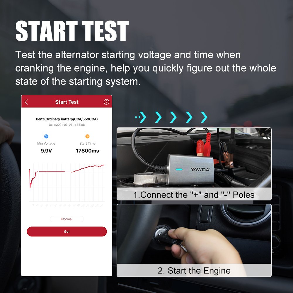 KINGBOLEN BM550 Car Battery Tester 6V 12V 24V 100-2000 CCA System Detect Auto Analyzer Car Battery Tool PK KW208