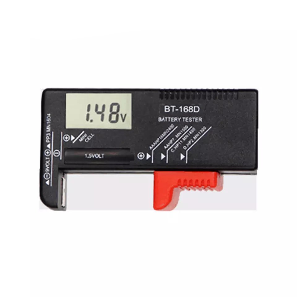 BT-168D Digital Voltage Tester Battery Meter Electronic Battery Power Measure Checker Battery Tester for 9V 1.5V 2A 3A Cell CD