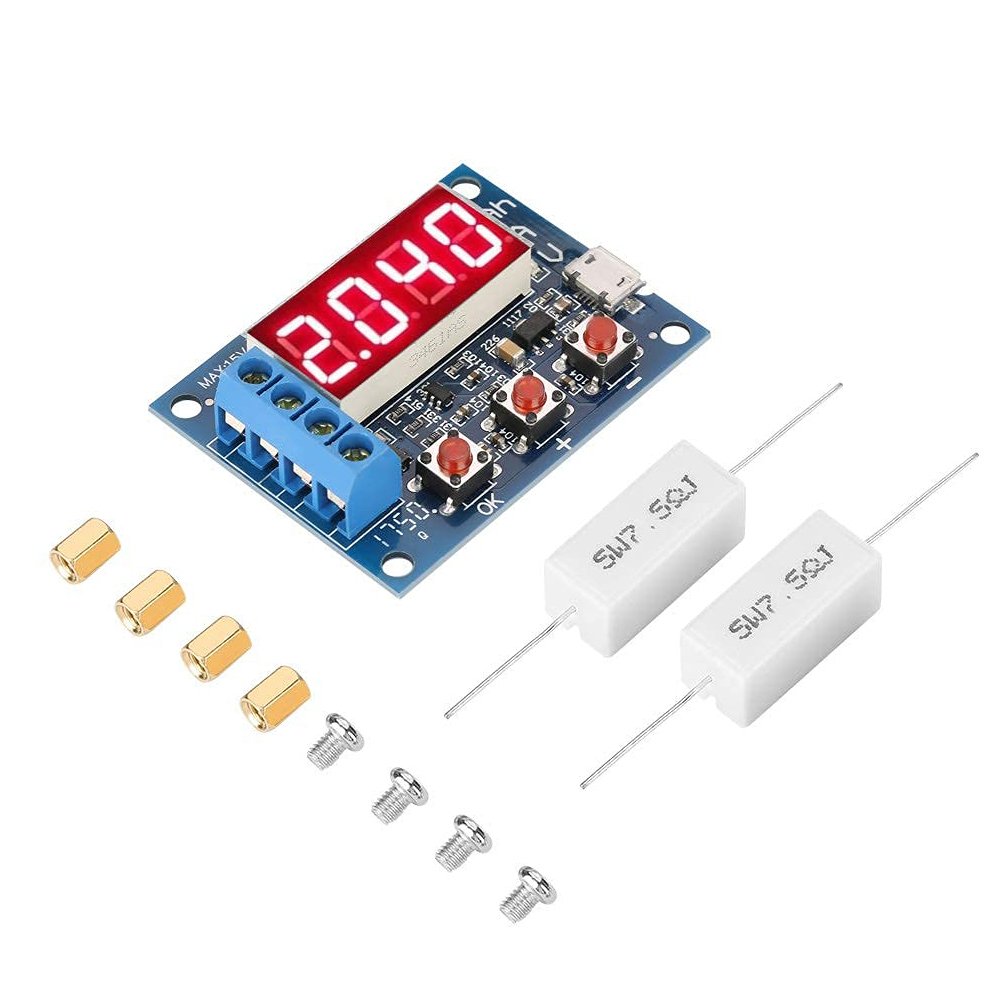ZB2L3 Battery Tester Test Resistance Lead-acid Capacity Discharge Meter LED Digital Display 18650 Lithium Battery Power Supply