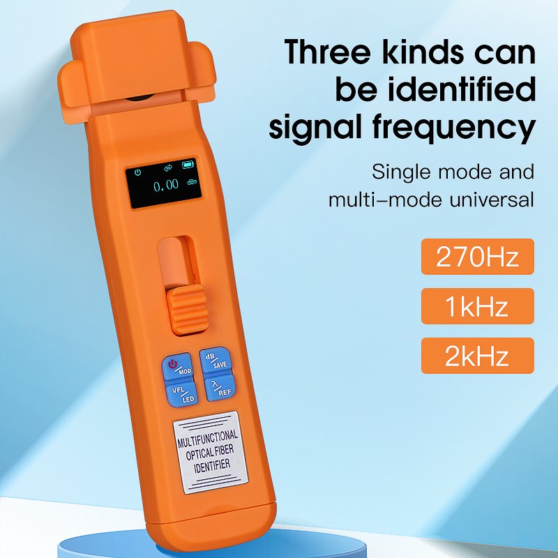 COMPTYCO MINI Charging Type Live Detector Identifier OFI+OPM+30mw VFL+LED 4in1 Fiber Tester SM MM orange Optic Fiber Identifier