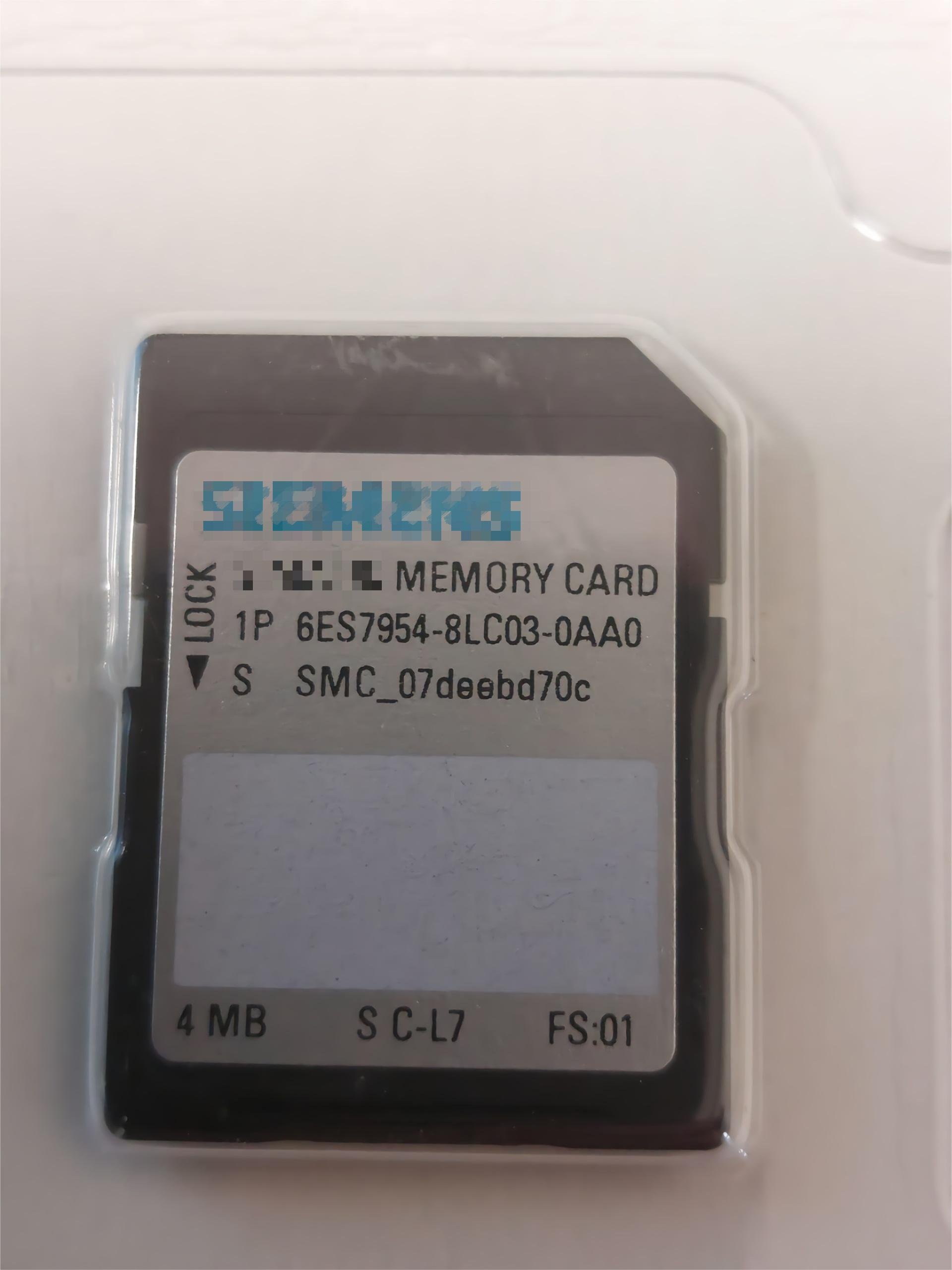 Original New 6ES7954-8LC03-0AA0 Industrial Automation Memory Card 4MB S7-1500 PLC PAC & Dedicated Controllers 6ES79548LC030AA0