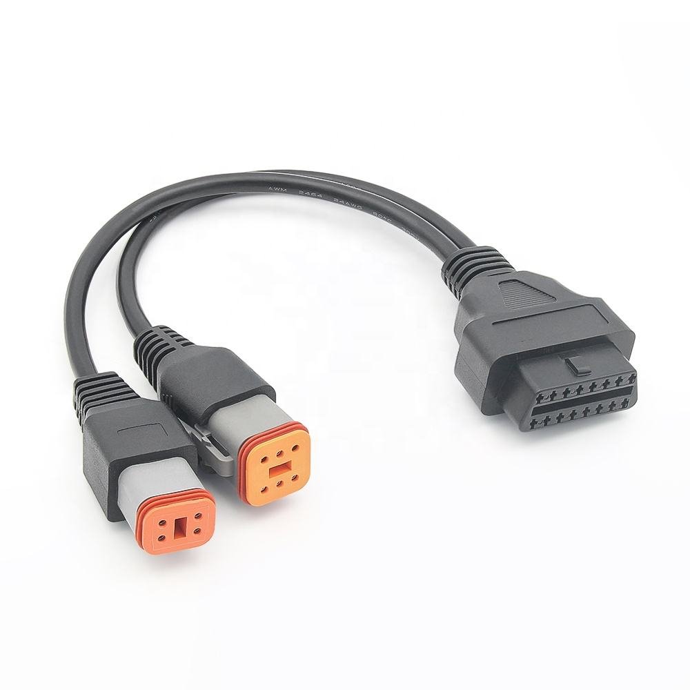 16Pin OBD Adapter for Harley Davidson moto 6+4pin wiring harness OBD 2