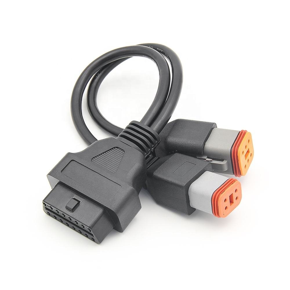 16Pin OBD Adapter for Harley Davidson moto 6+4pin wiring harness OBD 2