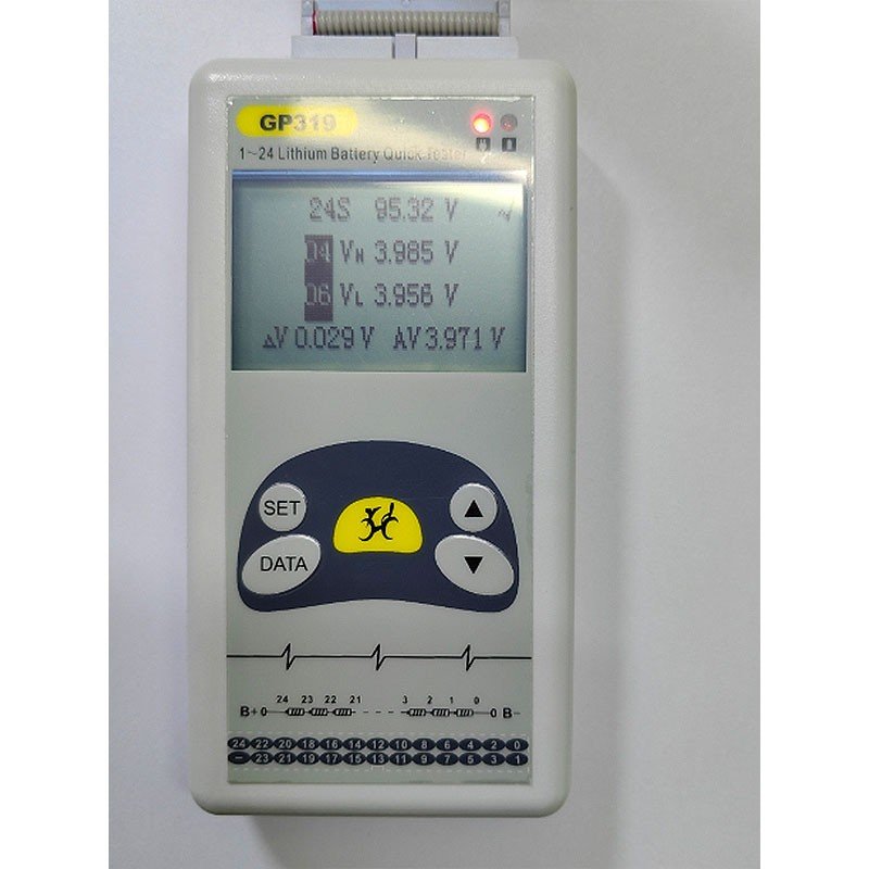 GP319 1-24S Lithium Battery Tester Battery Voltage Tester with Tool Box Enables Quick Measurement