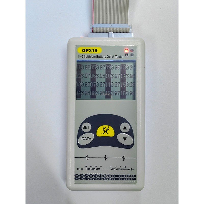 GP319 1-24S Lithium Battery Tester Battery Voltage Tester with Tool Box Enables Quick Measurement