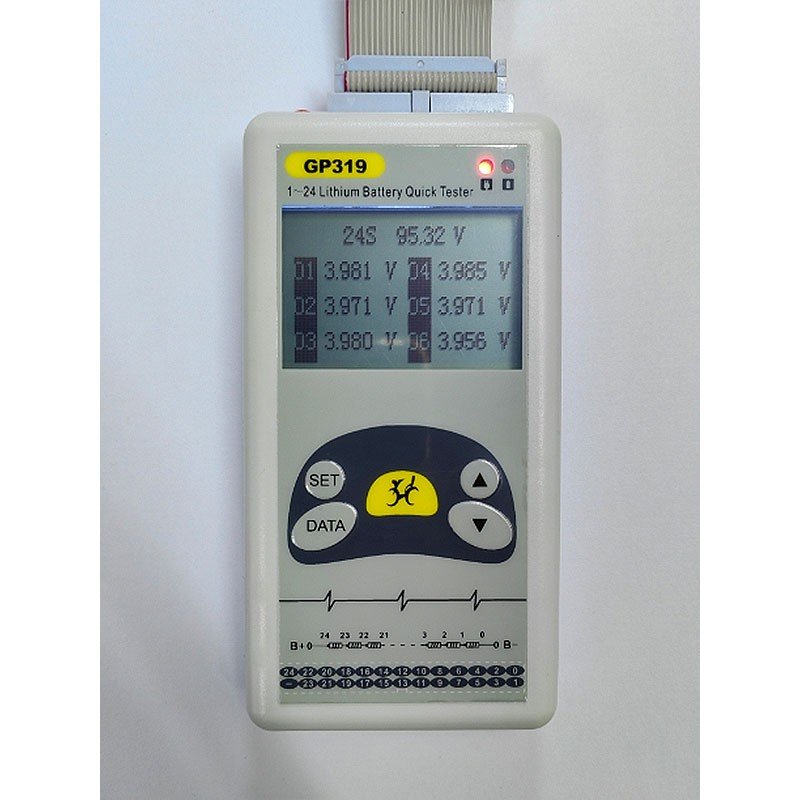 GP319 1-24S Lithium Battery Tester Battery Voltage Tester with Tool Box Enables Quick Measurement