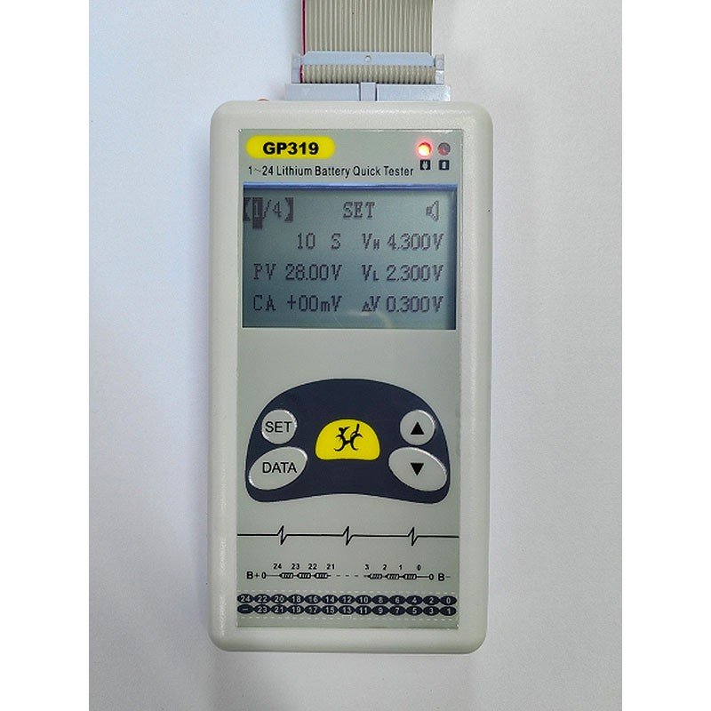 GP319 1-24S Lithium Battery Tester Battery Voltage Tester with Tool Box Enables Quick Measurement