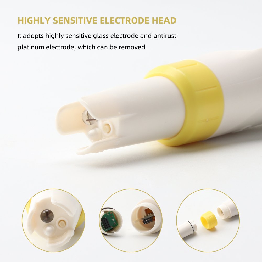Bluetooth PH Meter 2 in 1 pH/ TEMP Accuracy 0.01 pH Water Tester With High Sensitive probe for Drinking Water BLE-P-3