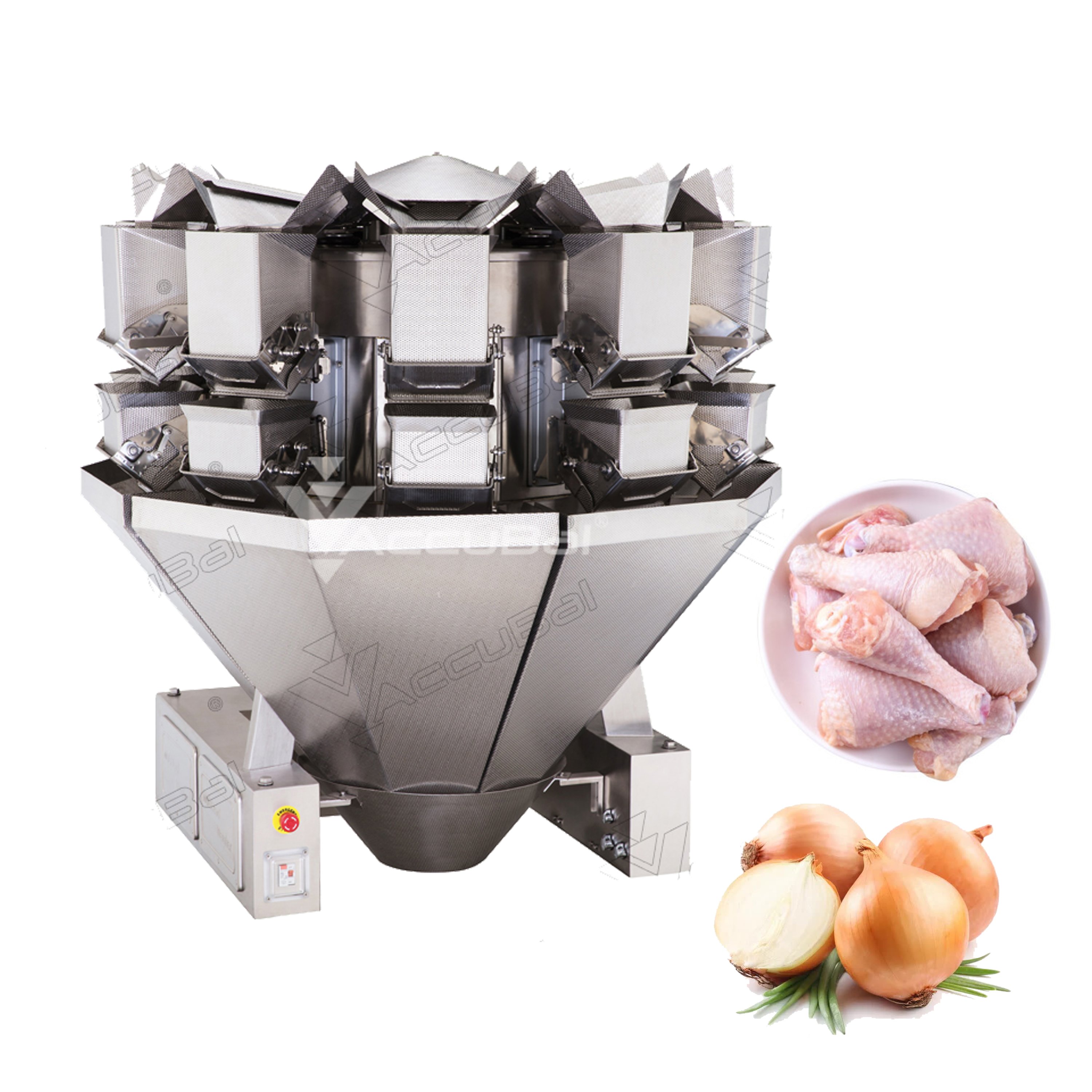 Multi-function weighing and filling packing machine 14 head 10 head weigher fruit pac