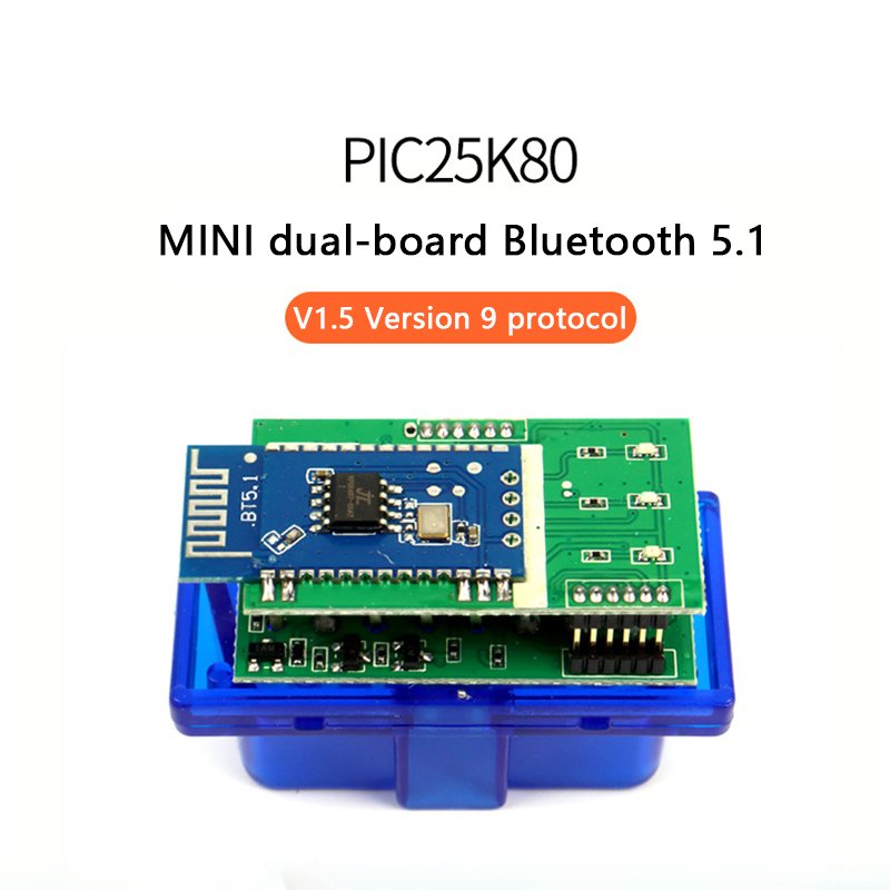 elm327 Bluetooth PIC18F25K80 chip V1.5 Automotive fault diagnosis instrument dual board obd2