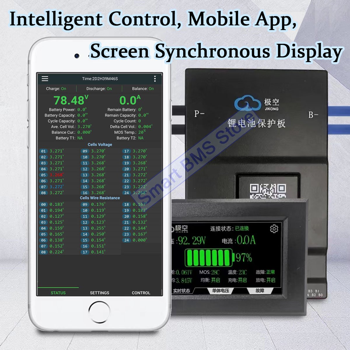 12v 24v 36v 48v 12 V Lifepo 4 3s 7s 16s 21s 40 A 100ah 20ah 150a 300a System Controller Eel Li-Ion GSL Sodium Ebike Smart JK BMS