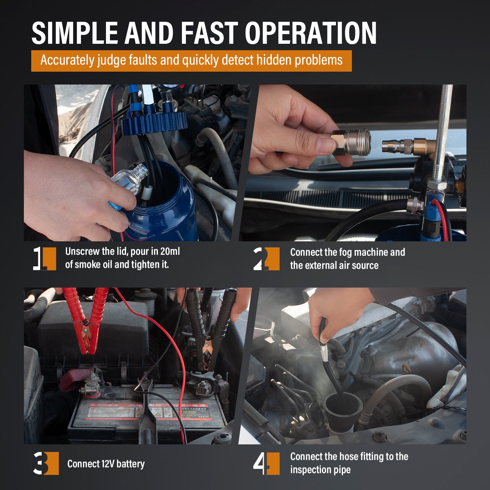 Automotive Tool For Car Smoke Detector Automotive Diagnostic Leakage Detector Truck Smoke Generator Tools