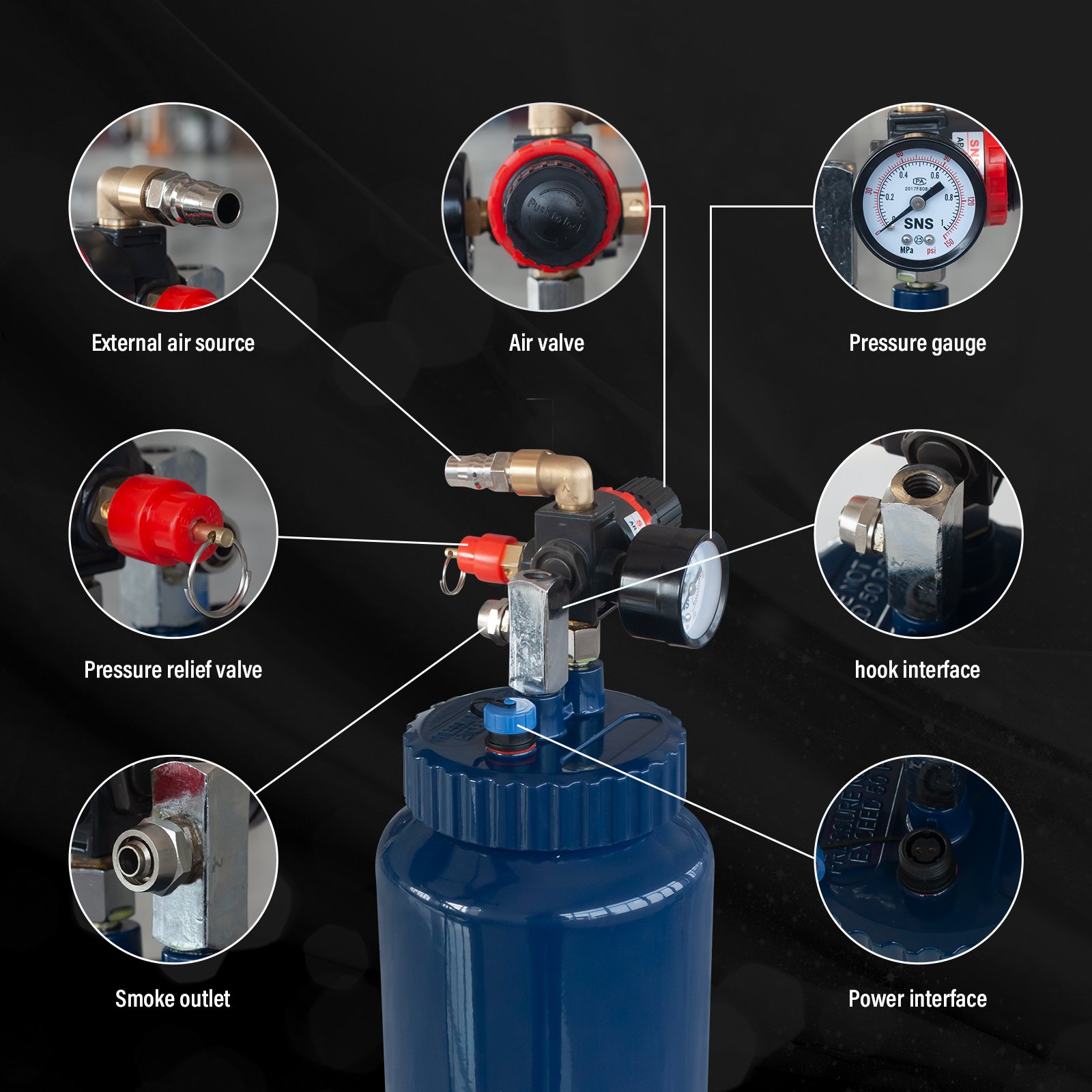 Automotive Tool For Car Smoke Detector Automotive Diagnostic Leakage Detector Truck Smoke Generator Tools