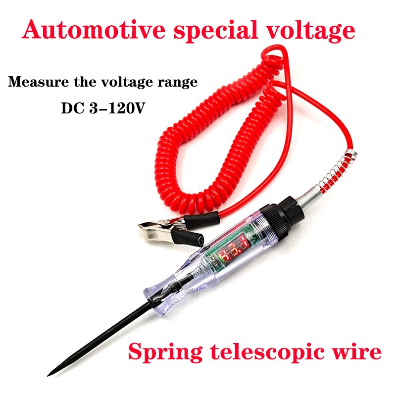 Automotive circuit battery tester digital display 6V12V24V48V maintenance fuse electronic detection electric detector
