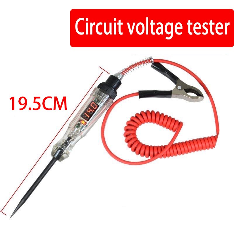 Automotive circuit battery tester digital display 6V12V24V48V maintenance fuse electronic detection electric detector