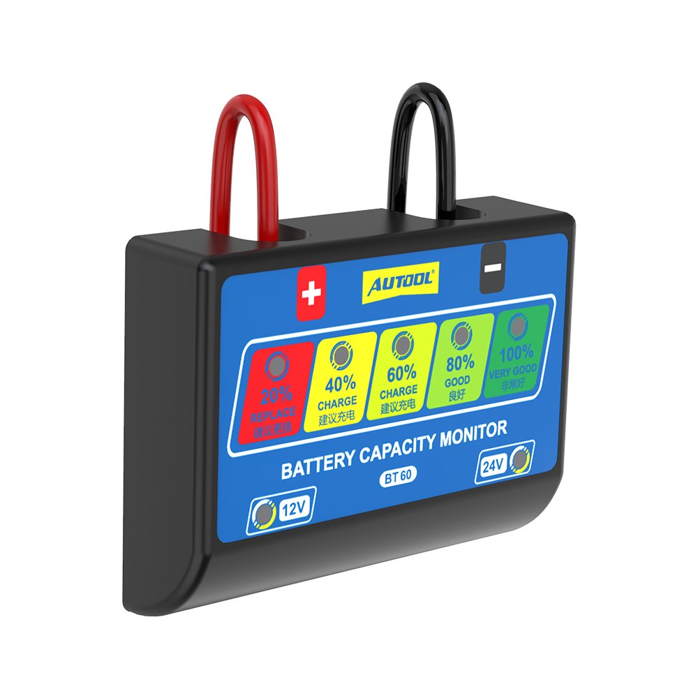 AUTOOL NEW 2023 BT60 Car Battery Tester 12V 24V Car Battery MonitorAnalysis Test Tool