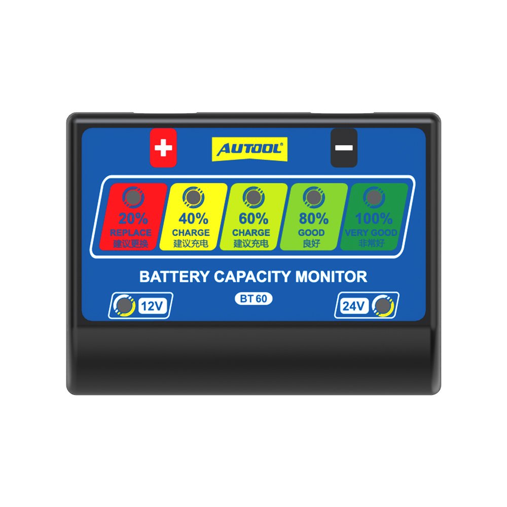 AUTOOL NEW 2023 BT60 Car Battery Tester 12V 24V Car Battery MonitorAnalysis Test Tool