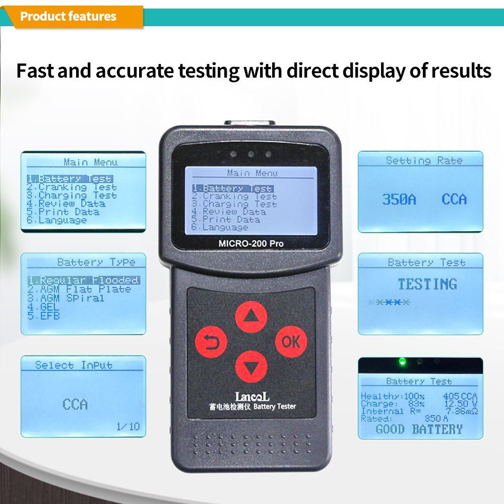 Digital Portable 12v24v Car Battery Tester Car Battery Charger Tester Analyzer Automotive Car Charging Load Tester
