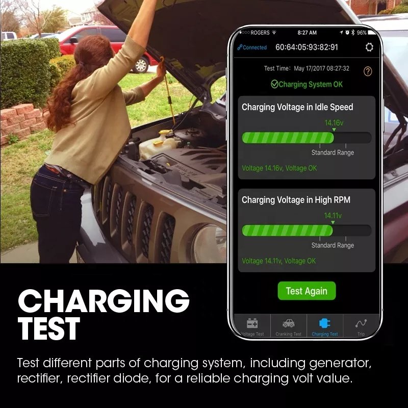 QUICKLYNKS 12v Battery monitor with 4.0 bluetooth Car Battery Health Monitor shunt BM2