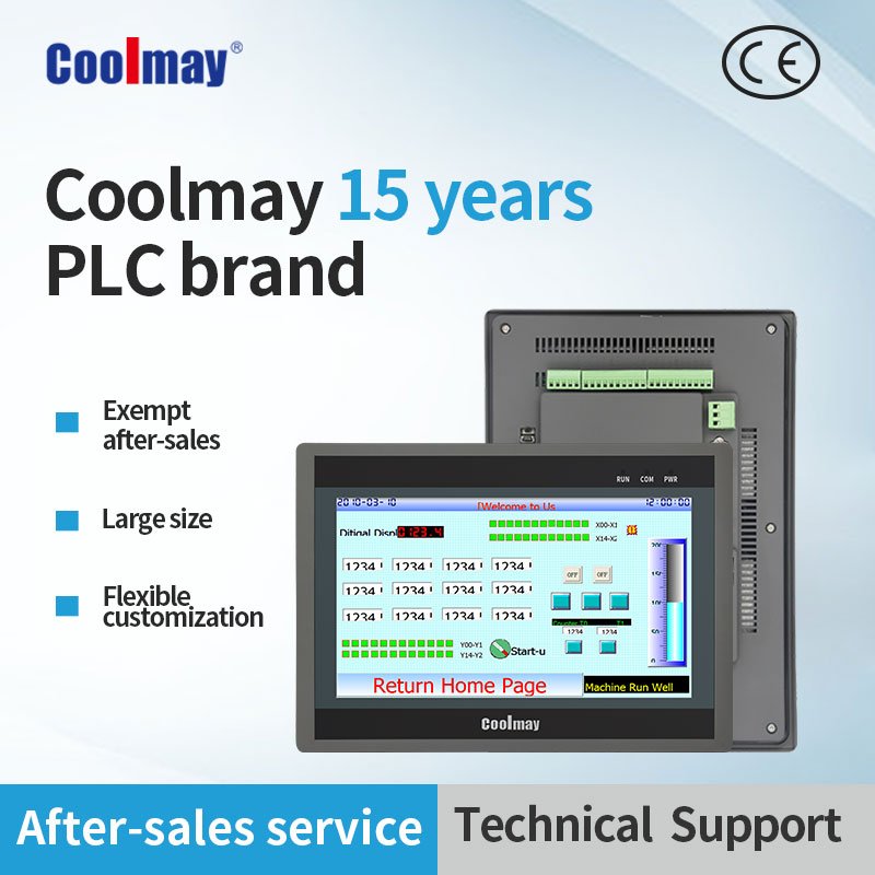 coolmay automation 24v ac dc motor relay digital input analog HMI integrated plc pac and dedicated all in one controller
