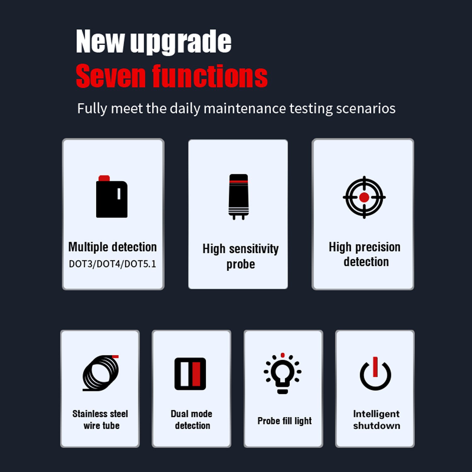 V066 High Sensitive Car Brake Fluid Oil Tester Detector Analyzer For DOT3/DOT4/DOT5.1 Brake Fluid Automotive Testing Tool