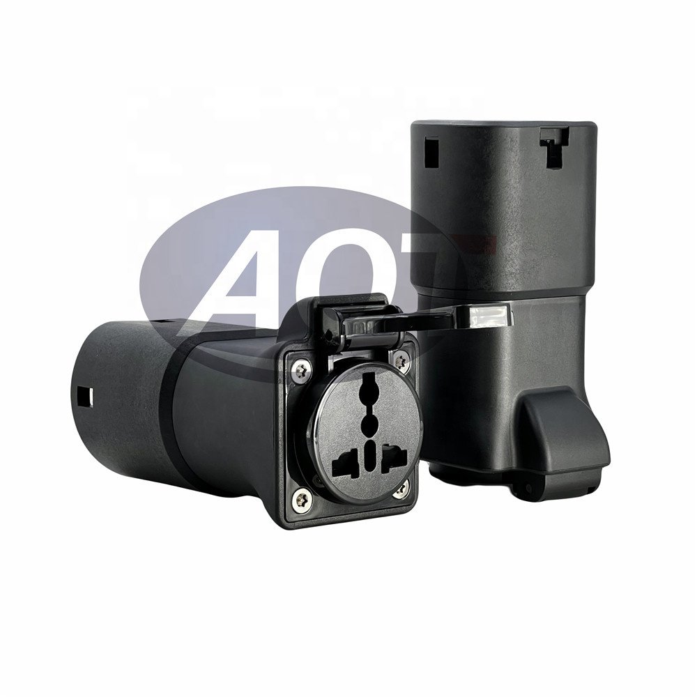 AOTAI V2L Adapter Schuko UK Israel Socket Type2 Vehicle EU EV Discharging Outlet SAE J1772 Inlet EV Charging