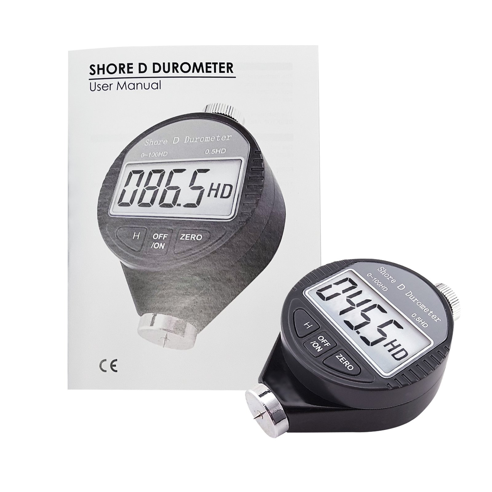 0~100HD Range Tester Digital Shore D Rubber Plastics Durometer Hardness Meter Self Calibration (OEM Packaging Available)
