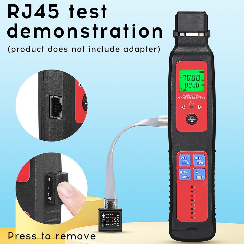 COMPTYCO AUA-507/505 Dry battery OFI+OPM+10mw VFL+RJ45 network tester+LED 5 in 1 SM MM fiber cable Fiber Optic Identifier