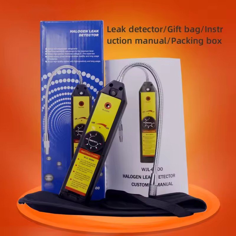 WJL-6000 Freon Leak Detector for Halogen Gas Leakage Air Condition Refrigerant Leak Detector HVAC R22 R410a R134a