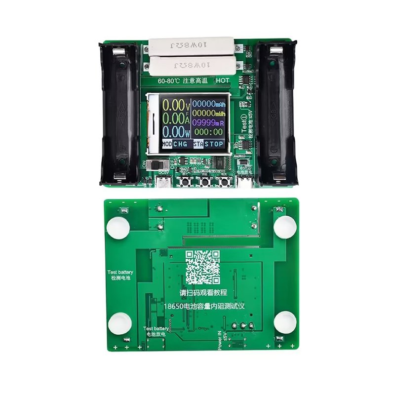 18650 LCD Display Battery Capacity Tester Module With Charging Function Type-C Port Tester Voltmeter Ammeter Monitor