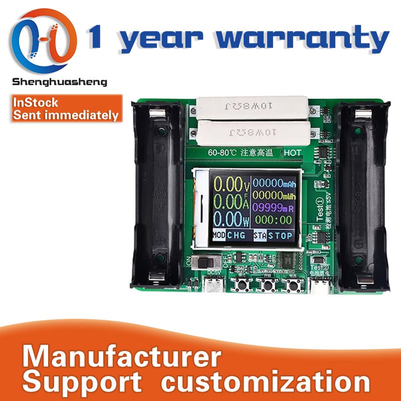 18650 LCD Display Battery Capacity Tester Module With Charging Function Type-C Port Tester Voltmeter Ammeter Monitor