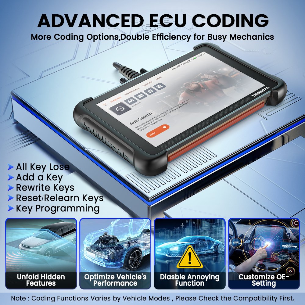 NEW THINKCAR THINKSCAN 689 Car OBD2 Scanner Full System Diagnosis Tool CAN FD/DOIP ECU Coding Active Test 34 Reset Lifetime Free
