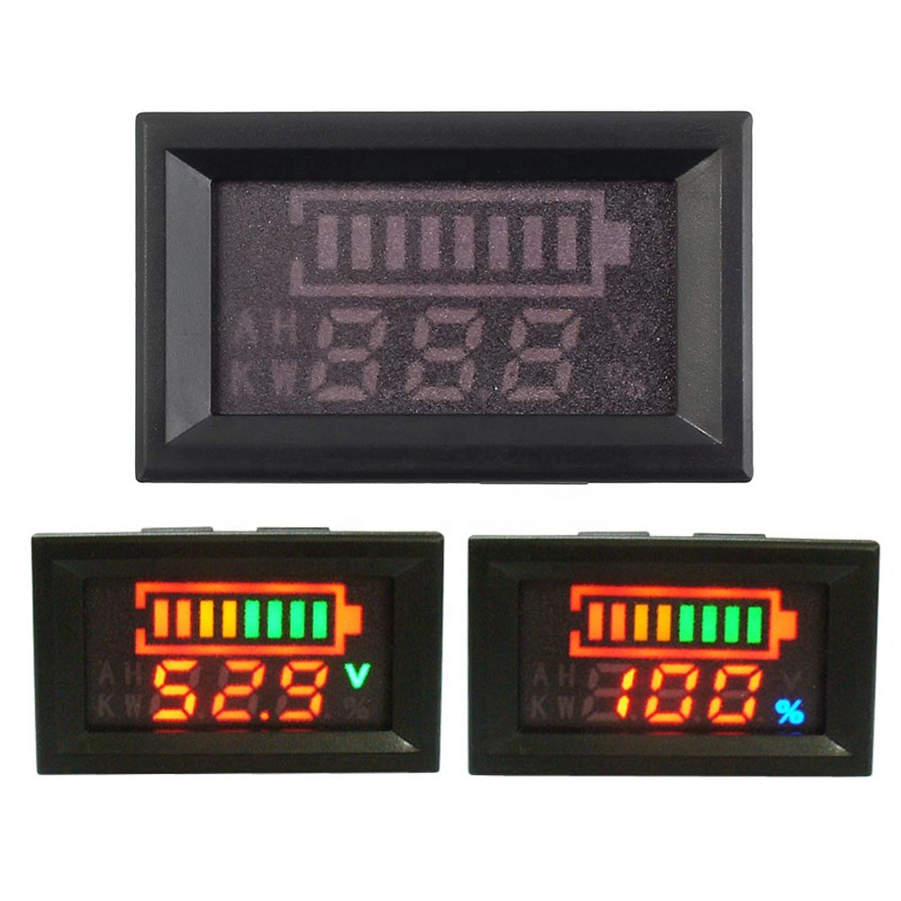 DC12V 24V 36V 48V 60V 72V 84V 96V Acid lead Lithium polymer NiMH Battery Capacity Indicator Digital LED Tester Voltmeter Monitor