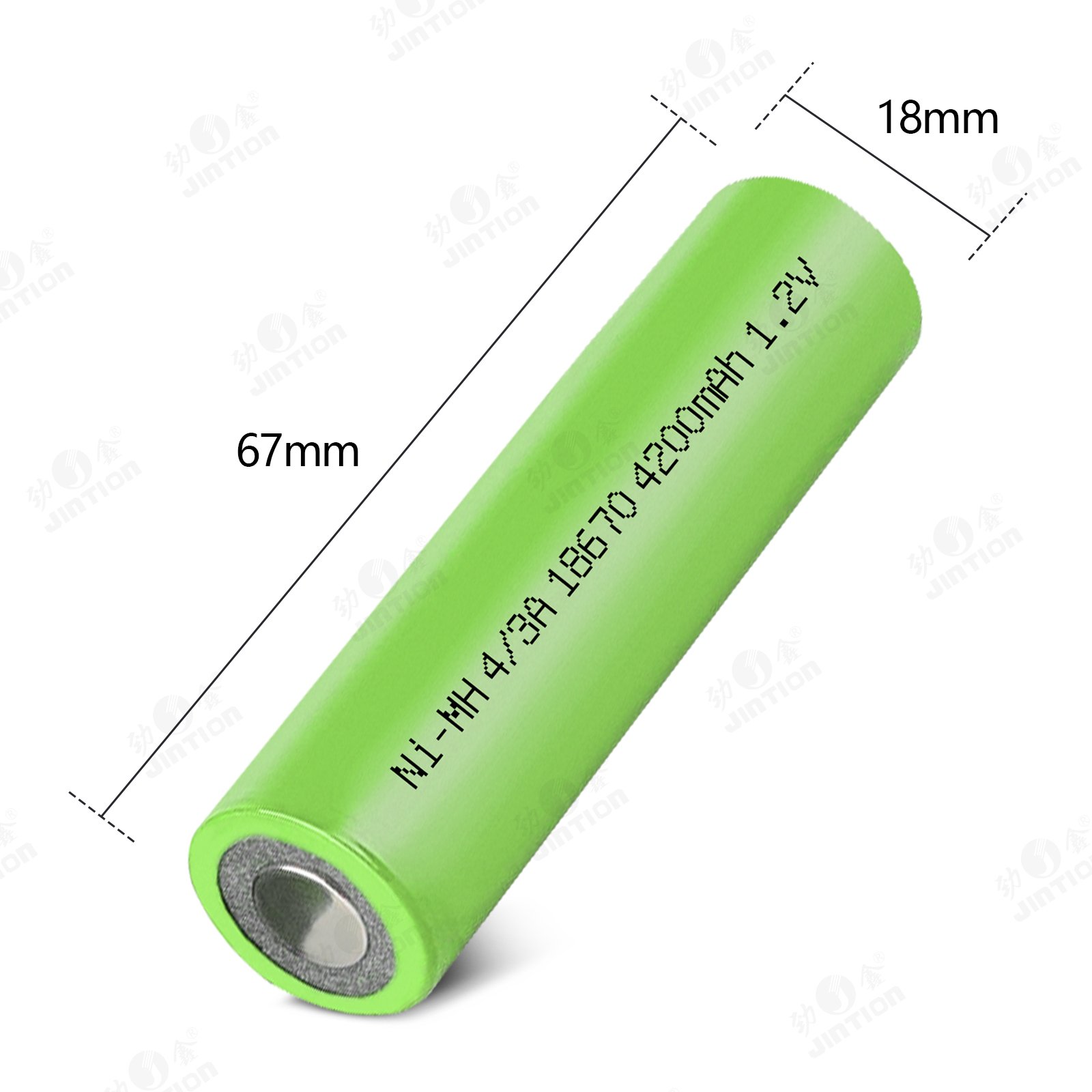 JINTION 4/3A 18670 4200MAH 1.2V Nimh Rechargeable Battery Ni-Mh 1.2V for medical equipment