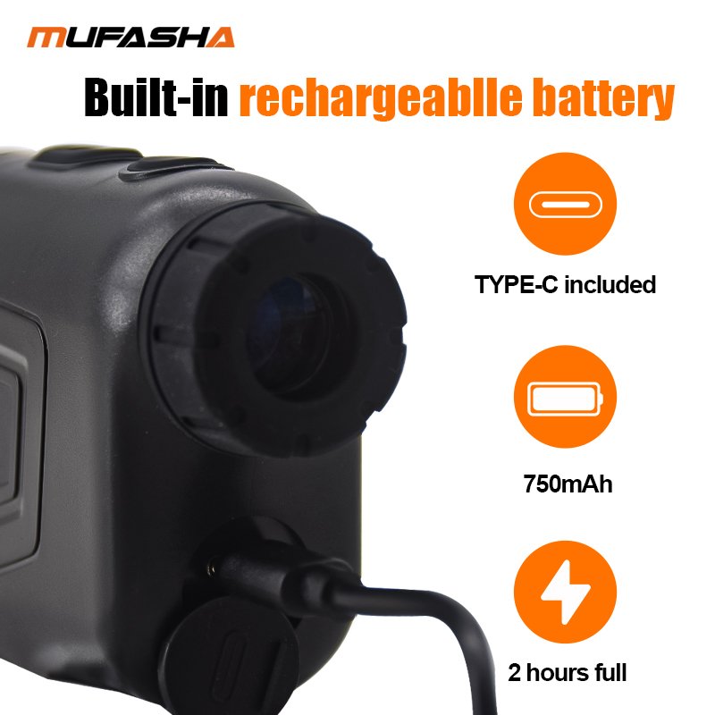 MUFASHA 600YD Golf Rangefinder Long Distance Meter Handheld Speed Tester Range Finder Outdoor Digital Hunting Mini Telescope LA6