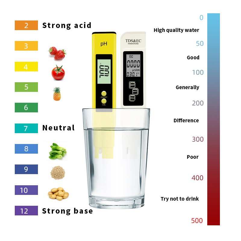 TDS3 TDS-3 water meter tester pen TDS/EC/PH/TEMP PPM Portable hold with high accuracy water quality tester