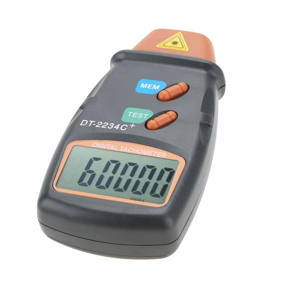 DT-2234C+ RPM Tach Tester Meter 2.5-99,999RPM Auto Range Motor Digital Photo Tachometer,Per Car,Wheels, Lathe, Electrical