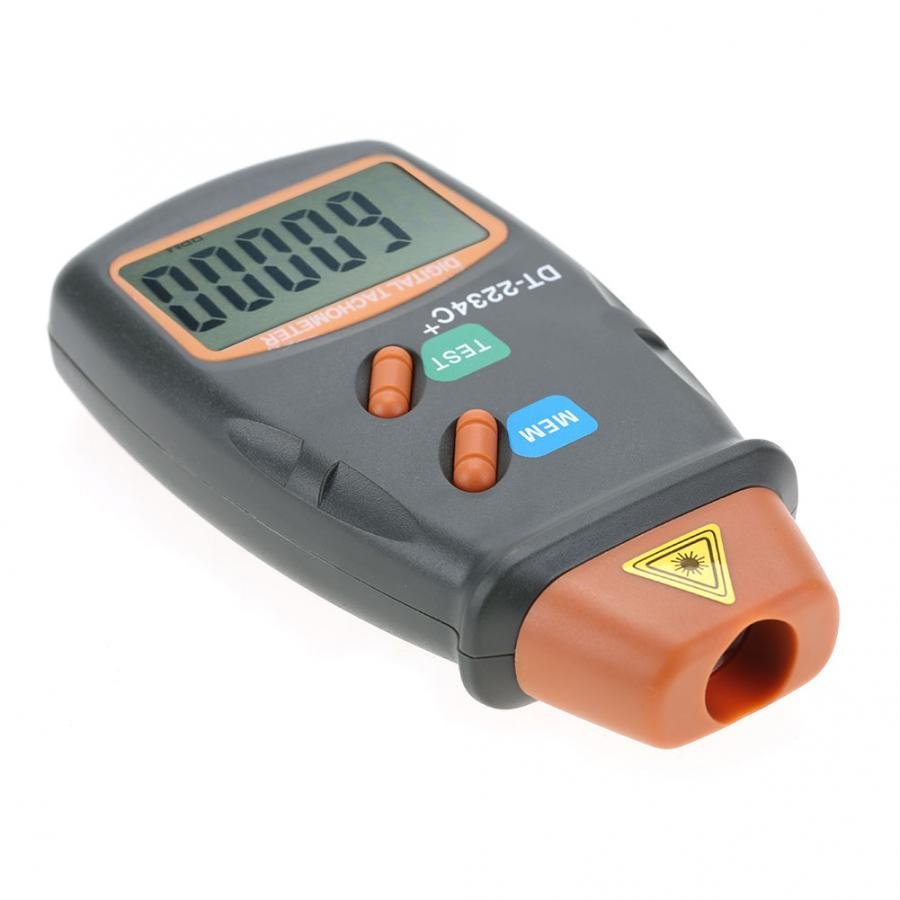 DT-2234C+ RPM Tach Tester Meter 2.5-99,999RPM Auto Range Motor Digital Photo Tachometer,Per Car,Wheels, Lathe, Electrical