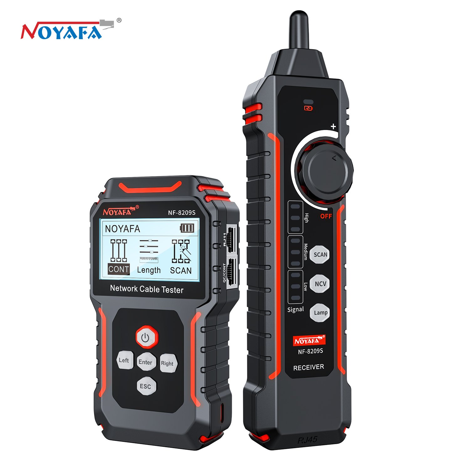 NOYAFA NF-8209S TDR Cable Length Continuity Tester POE and Port flash function QC wiremap length scan continuity