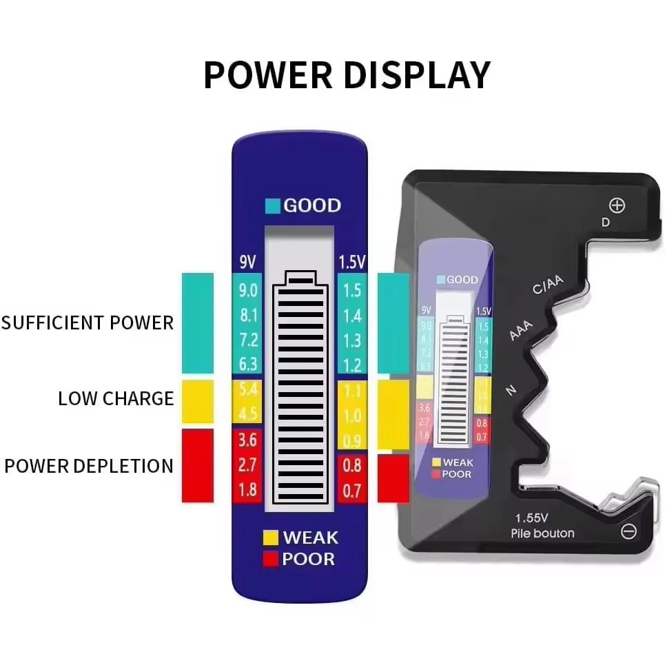 BT-886 Digital LCD Battery Tester Load Tester and Quantity Detector Displaying Battery Voltage Measuring Device