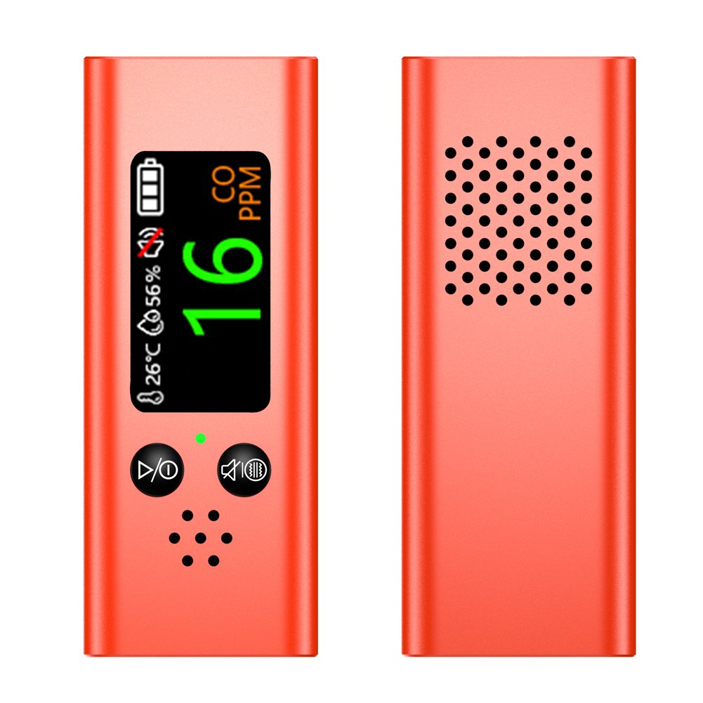 2024 3 in1 Air Quality Tester Multifunctional Digital Carbon Monoxide Temperature Humidity Detector Type-C Charging Home Office