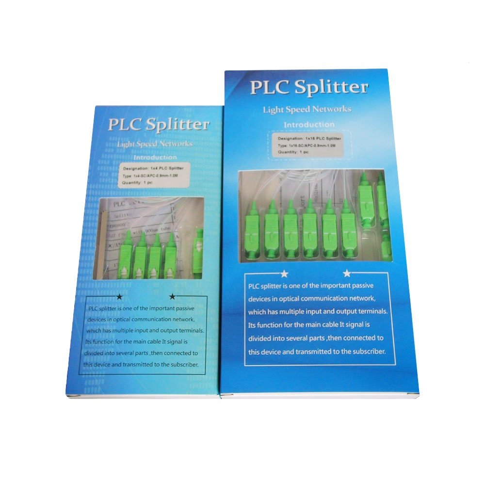 SC LC UPC APC PLC box insertion card type passive splitter 1X8 1X16 PLC splitter plug in card cassette splitter lgx box
