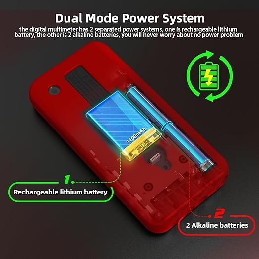 4in1 Digital Multimeter Thermometer 9999 Counts Test Pen 3.5inch LCD BSIDE S30 Voltage Capacitance Resistance Meter
