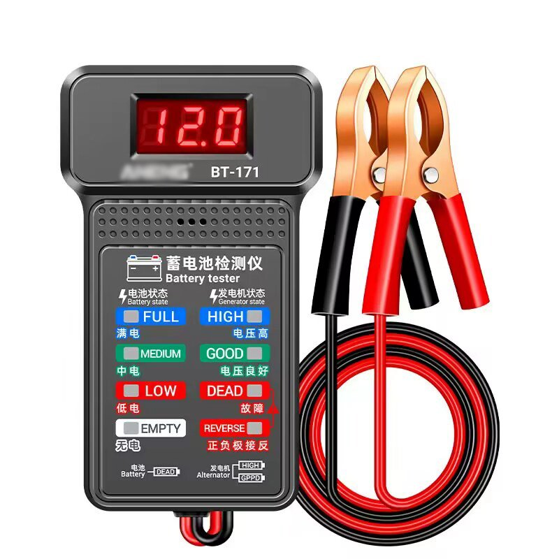 BT171 Car battery detector High precision voltage display 12V Digital display battery tester