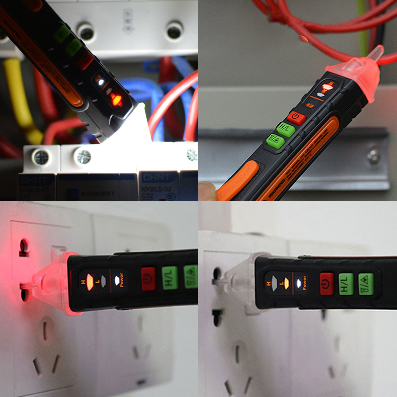 Non Contact AC high Voltage Tester 12-1000V Electrical Pen Type Auto Circuit Voltage Detector LED Light