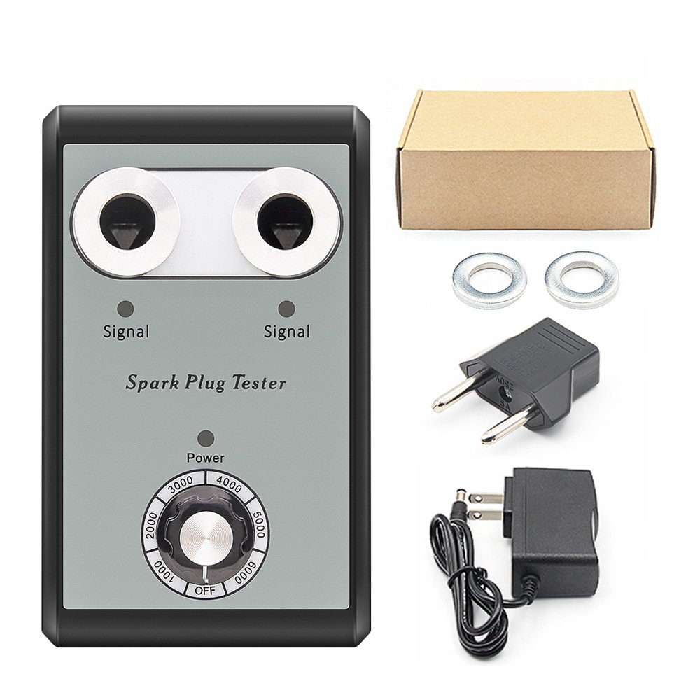 Adjustable Dual Hole Sparking Plug Tester New Software Diagnostic Tool Car Motorcycle Ignition Coil Checker Spark Detector